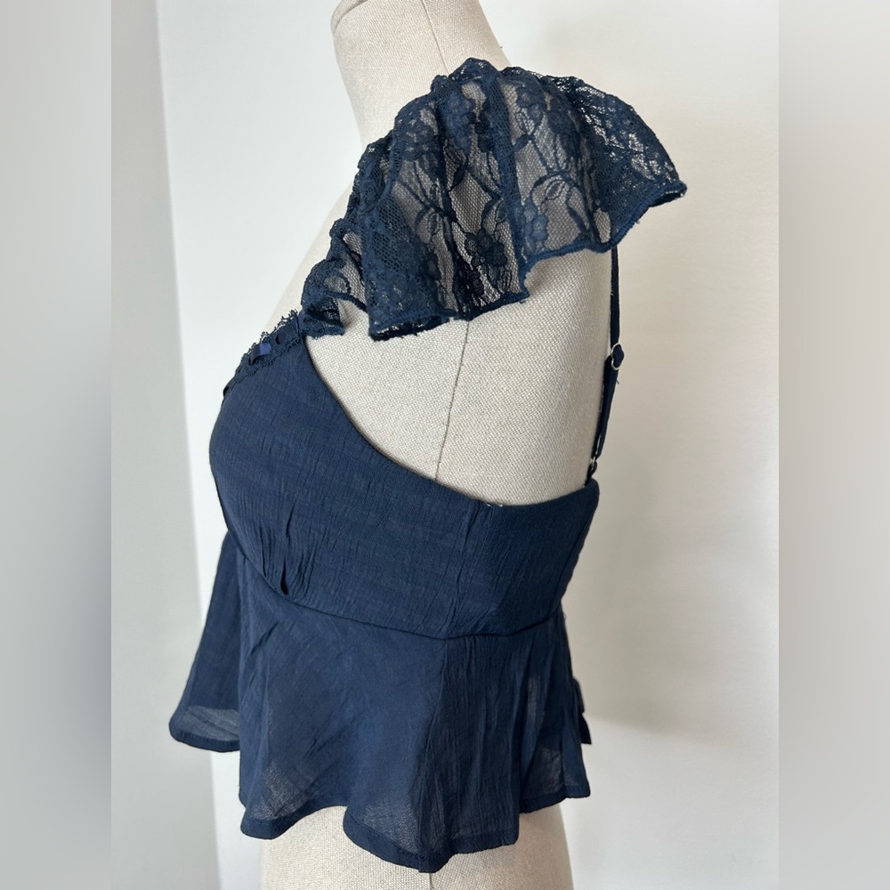 BEVERLY AND BECK - Navy Lace Babydoll Camisole Top Size XS - Picture 7 of 12